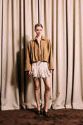 Posy Fray Skirt Raw Beige