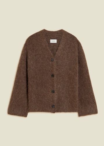 Fure Fluffy Cardigan Dk. Brown