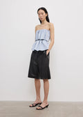 Sculpted Tube Top Dove Blue