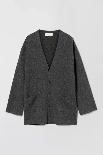 Charles Cardigan Charcoal Gray