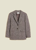 Emi Herrinbone Blazer Brown Mix