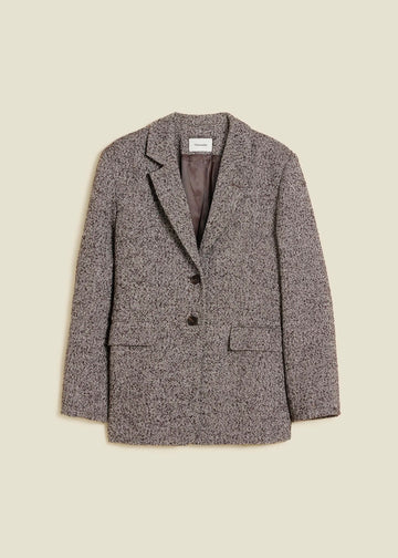 Emi Herrinbone Blazer Brown Mix