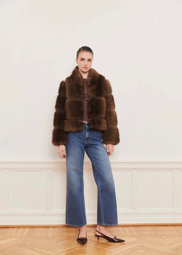 Posh Short Coat Dk. Brown