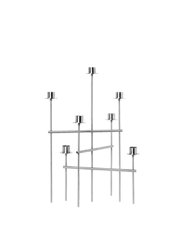 Elysia Candelabra - Brushed Stainless Steel