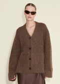 Fure Fluffy Cardigan Dk. Brown