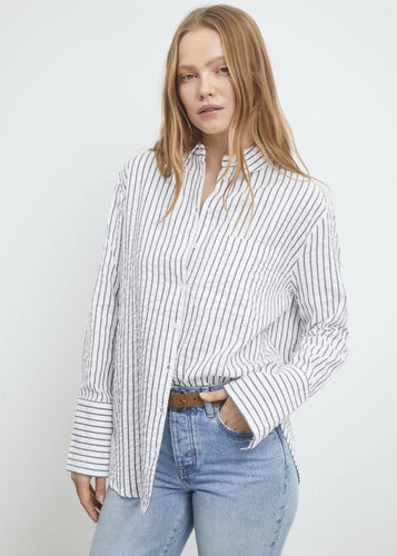 Bibi Crepe Shirt | Navy