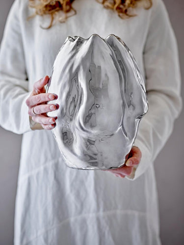 Bobby Vase Silver Stoneware
