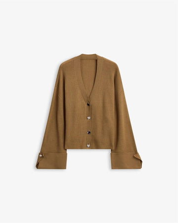 Atari Rib Cardigan Camel