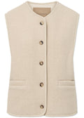 Cas Teddy Vest Ecru
