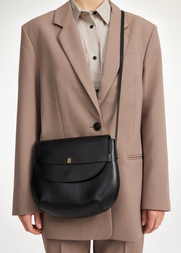 Maellon Leather Shoulder Bag Black