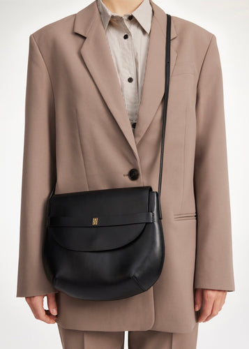 Maellon Leather Shoulder Bag Black