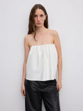 Roched Tube Top White