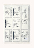 Peanuts Blanket Comic Doughnut White Black