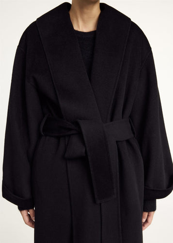 Trullem Black Wool Coat