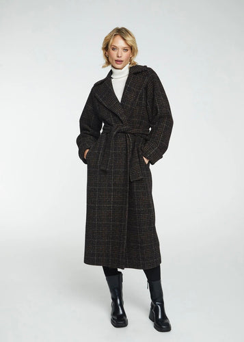 Long Coat Brown Check