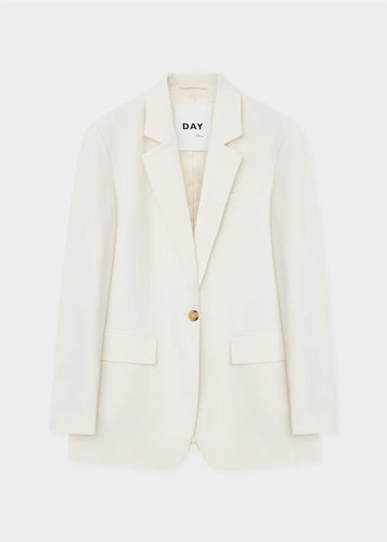 Elton Classic Gabardine Blazer Ivory Shade