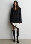 Lacia Contrast Mini Dress Cream & Black