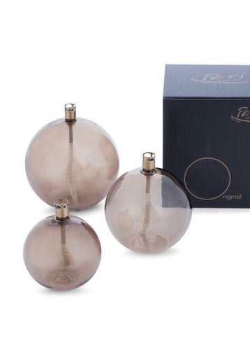 Peri Oljelampe Round Champagne Beige Brass | Medium H12cm