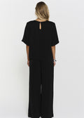 Leonie Satin Tee Black