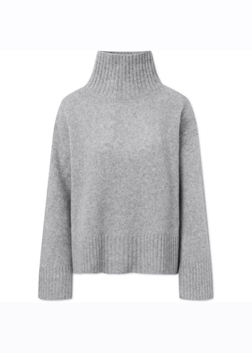 Klara Cashmere Silk Genser Flint Grey