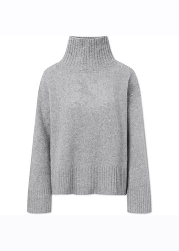 Klara Cashmere Silk Genser Flint Grey