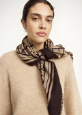 Cornelis Wool Scarf Dark Mahogany