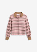 Iben Grit Pique Sweater Blush Stripe