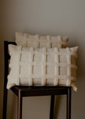 Norte Grid Cushion Rectangular Off-white