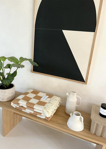 Checkerboard Ullpledd Terra white