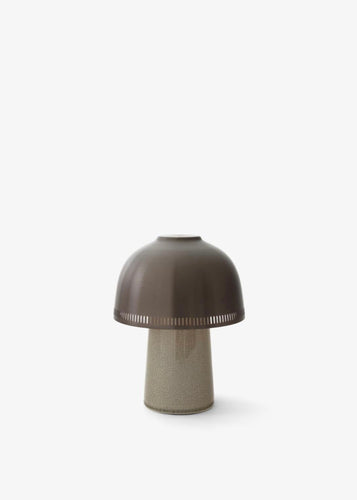 Raku SH8 Trådløs Bordlampe | Beige Grey & Bronzed