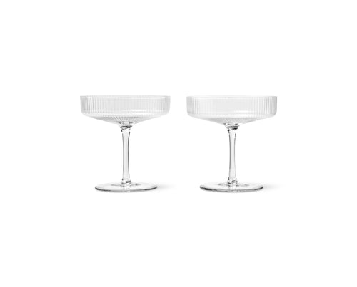 Ripple Champagne Saucers Clear | 2-Pakning