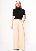 Lynn Sort Sleeve Turtleneck Top Black