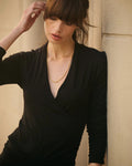 Jersey V-Neck Top White