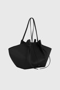 Large Mochi Black Pebble Grained Leather