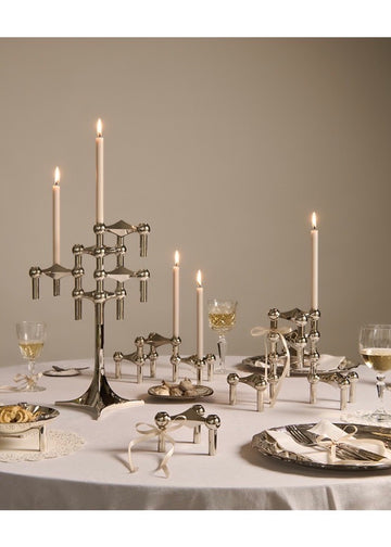 Stoff Nagel Lys 12 stk | Linen Grey