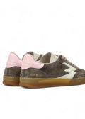 Club Sneakers White Washed Suede Pink Details