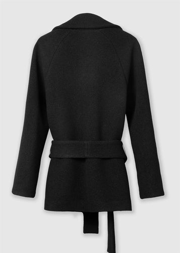 Wool Coat Short Black