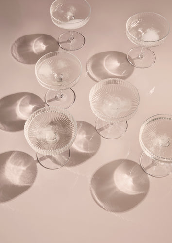 Ripple Champagne Saucers Clear | 2-Pakning