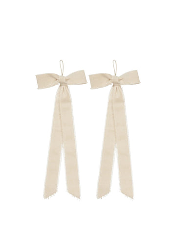 Bow Decoration- Natural - Small - Set of 2