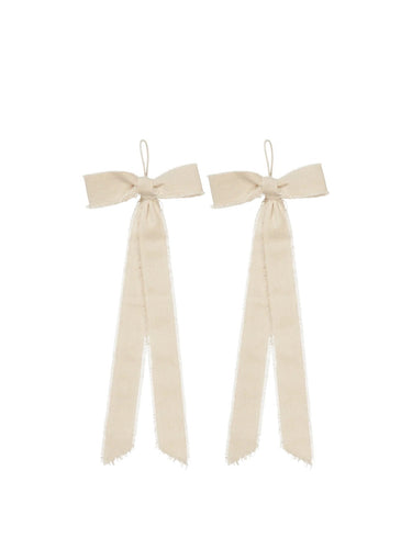 Bow Decoration- Natural - Small - Set of 2