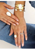 Classic Drop Ring | Gold & Crystal