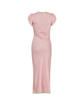 Shiny V-Neck Dress Dusty Pink
