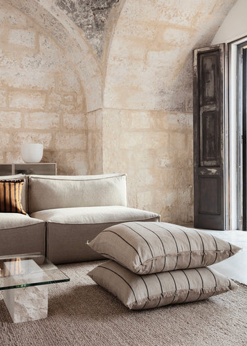 Calm Cushion Large Camel & Black