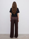 Drawstring Trousers Chocolate Brown