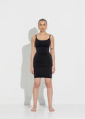 Contour Shapewear Slip Dress Black