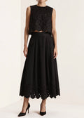 Broderie Anglaise Top Black