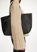 Abigail Printed Tote Bag Charcoal