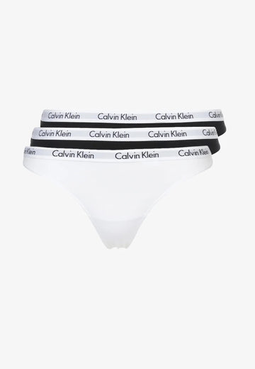 Thong 3pk Low-Rise | Black, White & Black