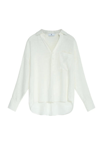 Hills Linen Blend Shirt Off-white