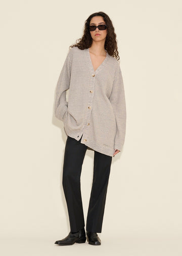 Line Cardigan Grey Mix